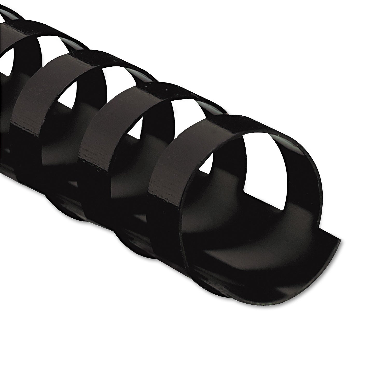 Fellowes 19-ring Plastic Comb Binding - 0.5" Height x 10.8" Width x 0.5" Depth - 0.50" Maximum Capacity - 90 x Sheet Capacity - For Letter 8 1/2" x 11" Sheet - 19 x Rings - Round - Black - Plastic - 25 / Pack