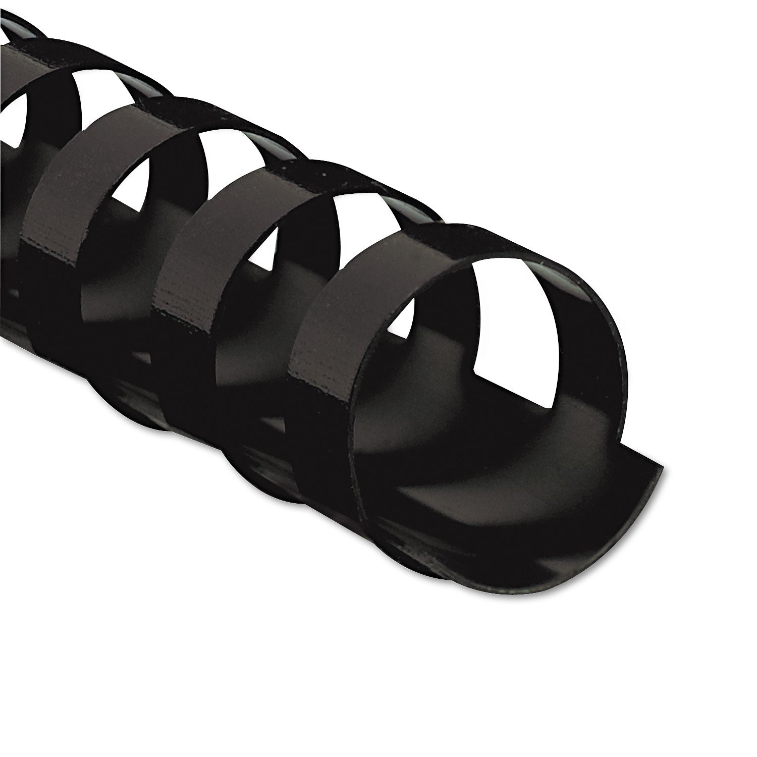 Fellowes Plastic Binding Combs - 0.6" Height x 10.8" Width x 0.6" Depth - 0.62" Maximum Capacity - 120 x Sheet Capacity - For Letter 8 1/2" x 11" Sheet - 19 x Rings - Round - Black - Plastic - 1 Pack