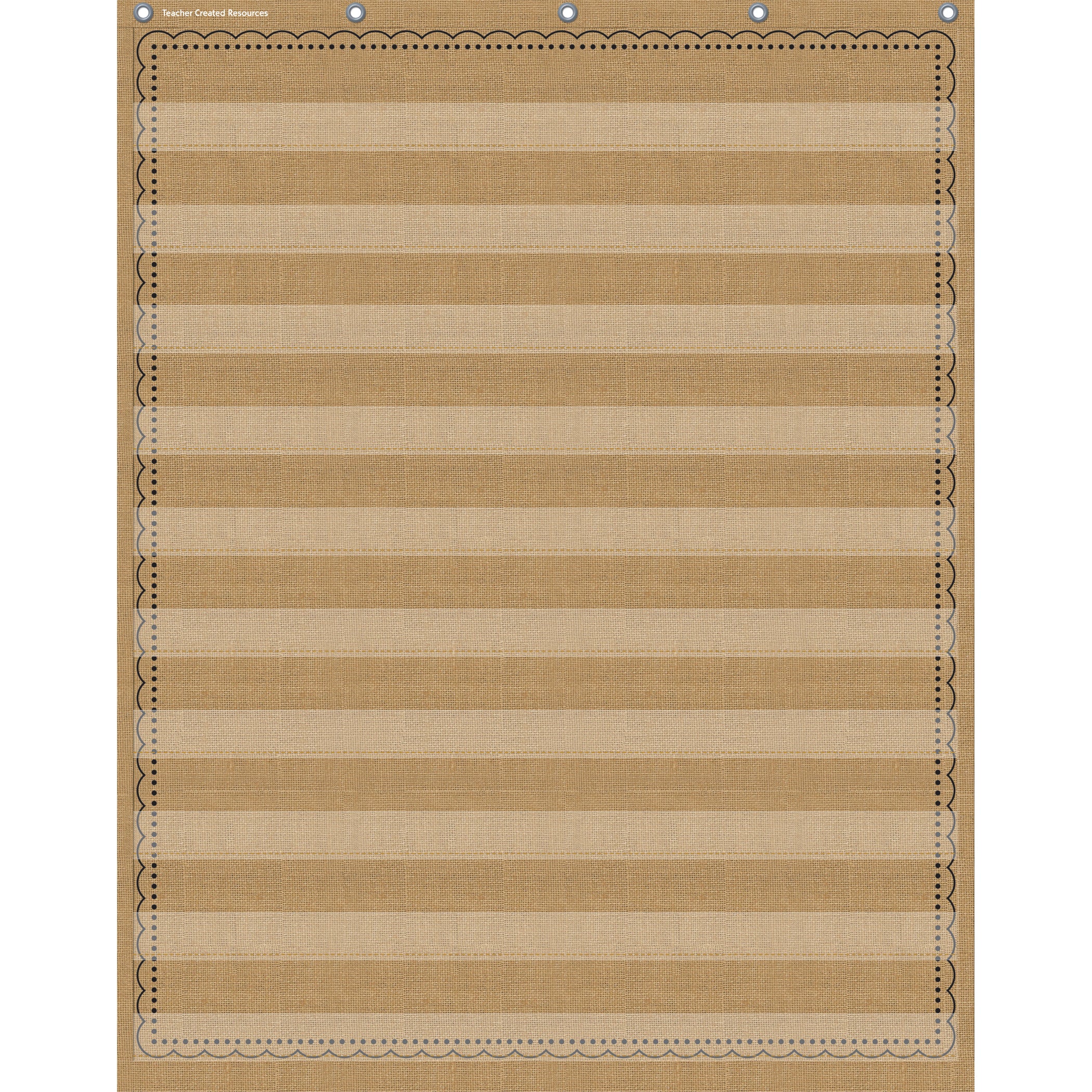 Burlap 10 Pocket Chart (34" x 44")