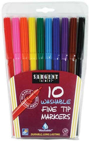 Sargent Art Washable Marker Set  10-Colors  Broad