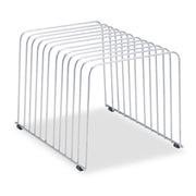 Fellowes Wire File Sorter - 11 Compartment(s) - 11 Divider(s) - 8" Height x 9" Width x 11.38" Depth - Desktop - Silver - Steel - 1 Each