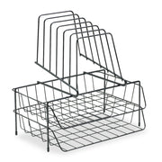 6 Compartment(s) - 14" Height x 13.88" Width x 10.13" Depth - Desktop - Black - Steel - 1 Each