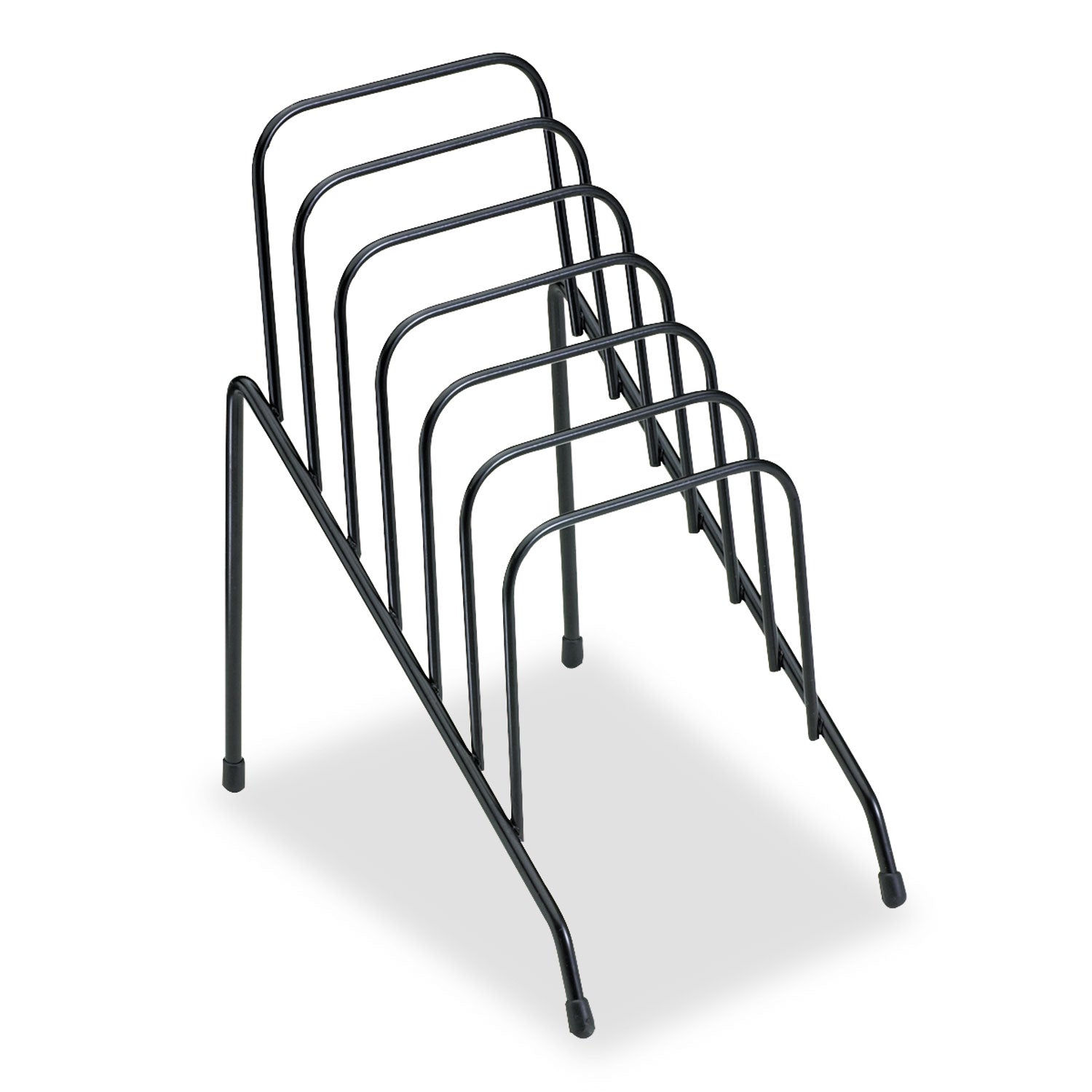 6 Compartment(s) - 7.75" Height x 4.38" Width x 6.50" Depth - Desktop - Black - Steel - 1 Each