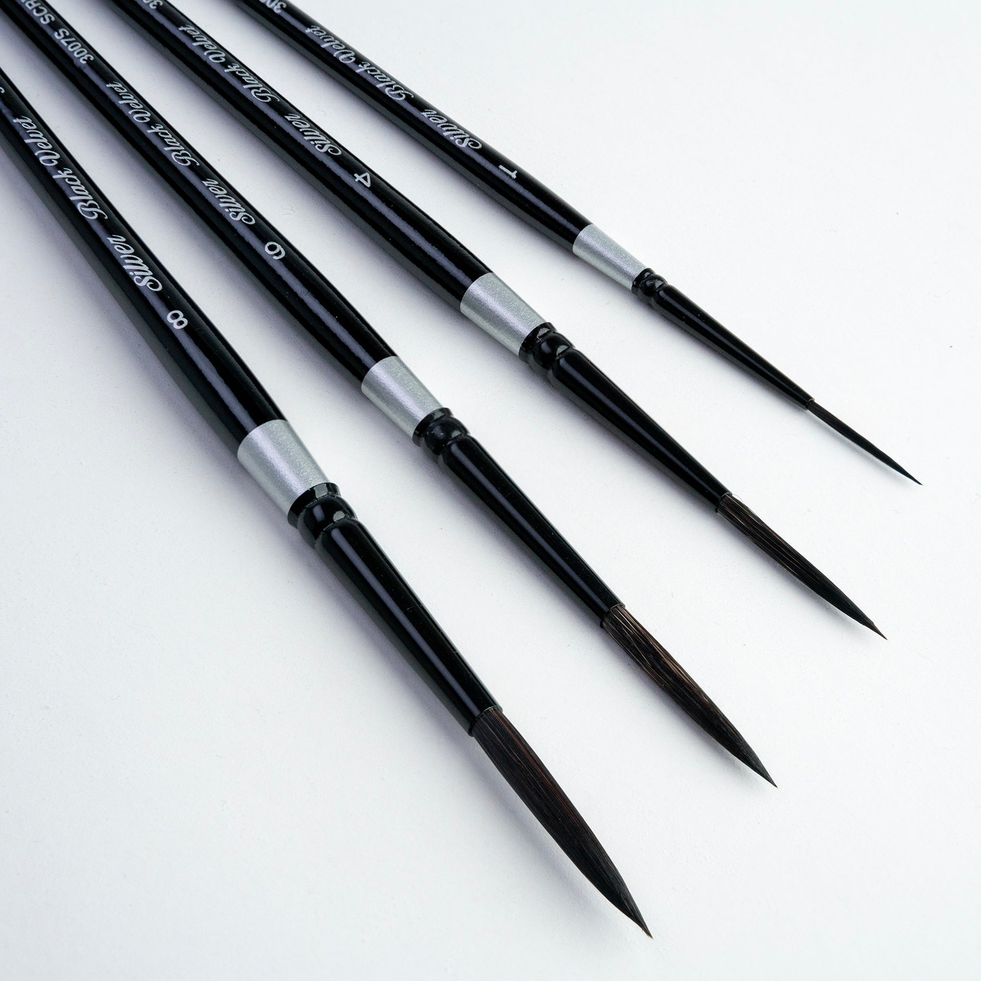 Black Velvet Liner Brushes, Set of 4