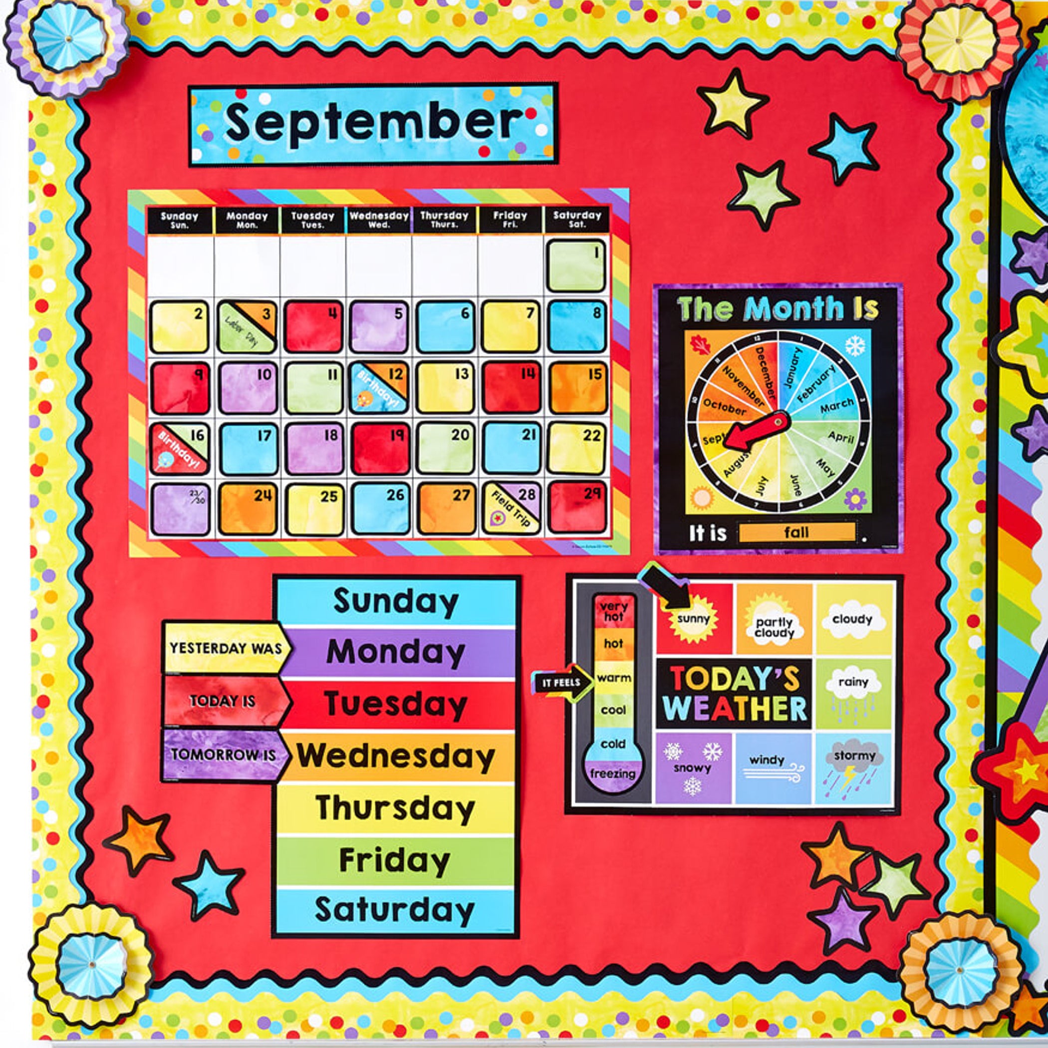 Celebrate Learning Calendar Bulletin Board Set