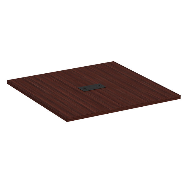 OfficeSource Conference/Multi-Purpose Tables 4' Square Table Top - Requires Base - Mahogany