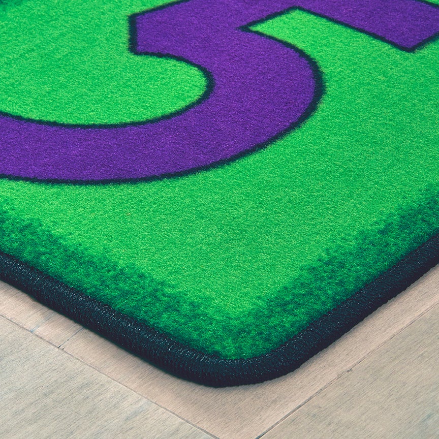 Simple Numbers Seating - Square - Multicolor - 16" - Set of 12