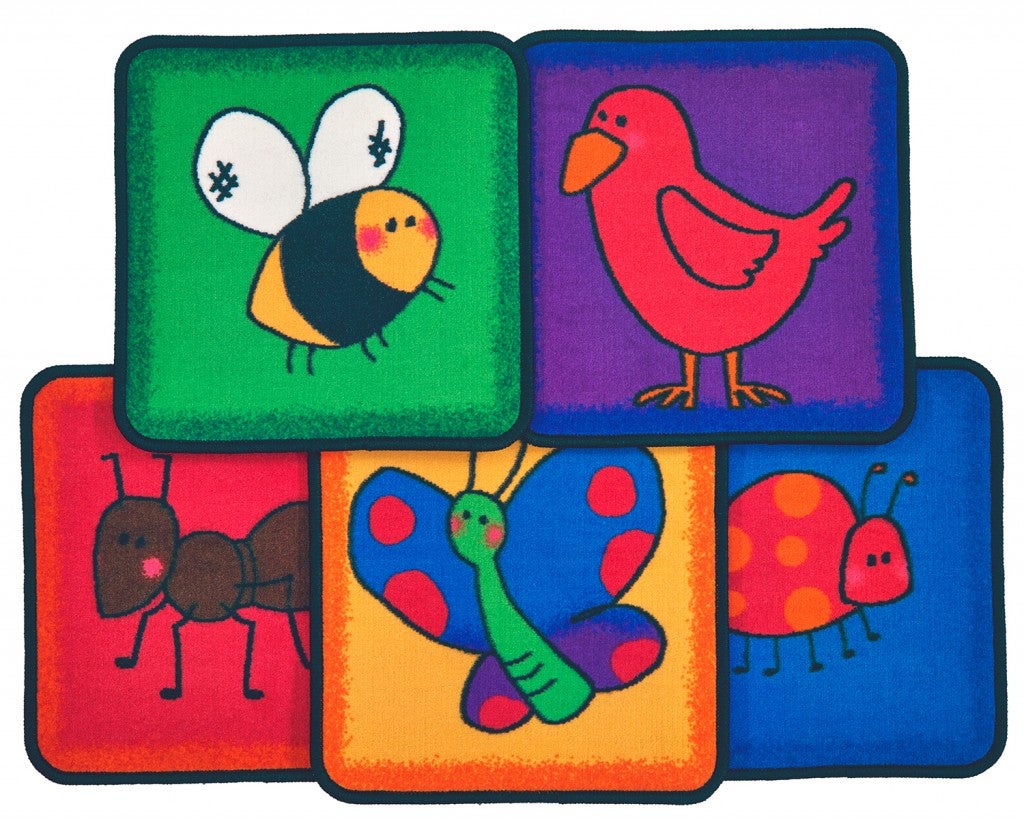 Friendly Critters Seating -16in Squares - Kit - Set of 12 - Multi