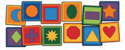 Simple Shapes Seating - 16in Squares Kit - Set of 12  - Multi