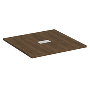 OfficeSource Conference/Multi-Purpose Tables 4' Square Table Top - Requires Base - Modern Walnut
