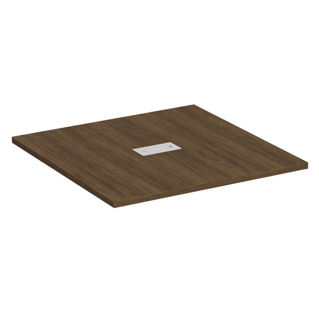 OfficeSource Conference/Multi-Purpose Tables 4' Square Table Top - Requires Base - Modern Walnut