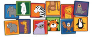Zoo Animals Seating - 16in Squares - Kit -Set of 12 - Multi