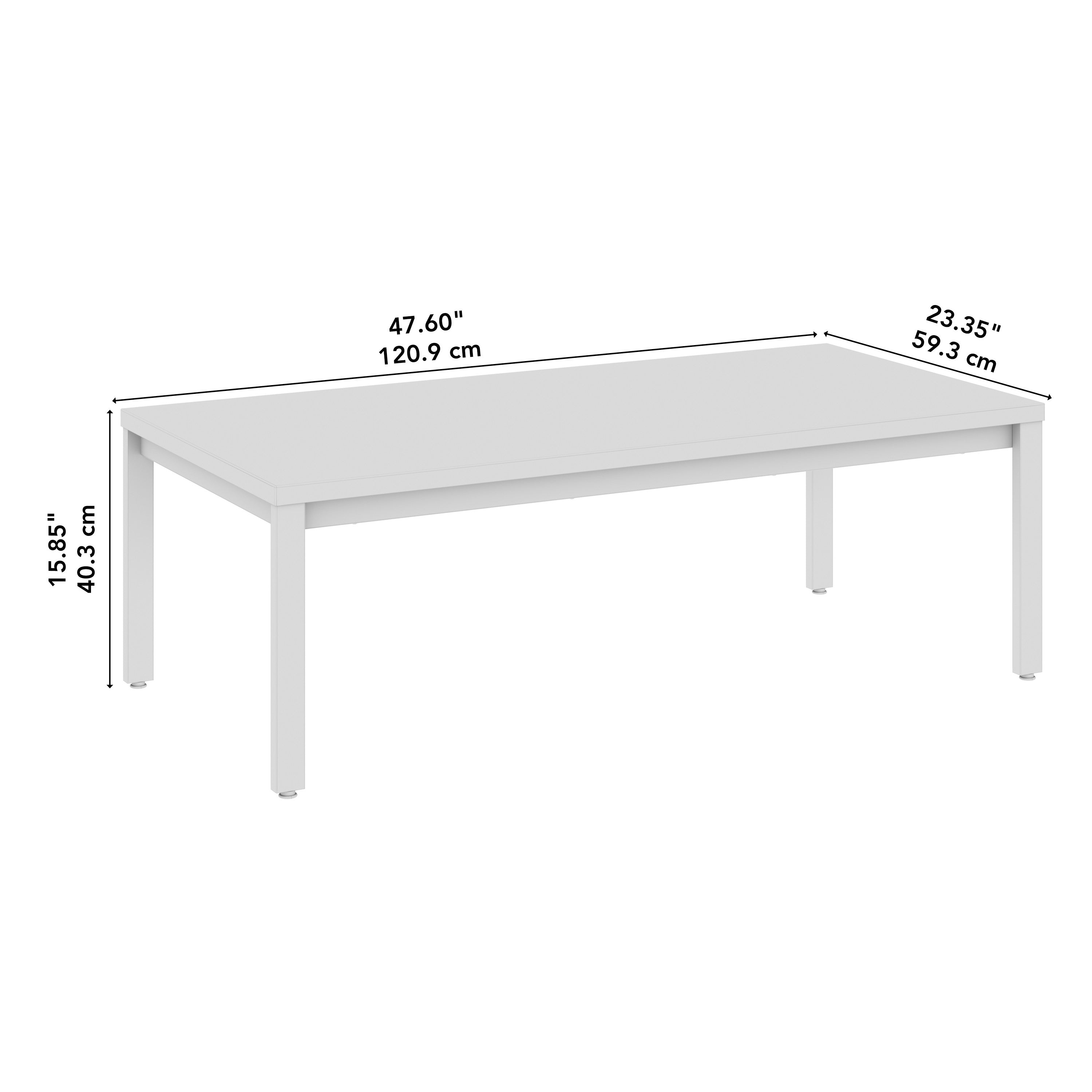 Bush Business Furniture Arrive Waiting Room Coffee Table in Mocha Cherry - 47.6" Width x 23.35" Depth x 15.85" Height