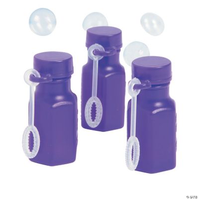 Purple Hexagon Bubble Bottles - 48 Pieces
