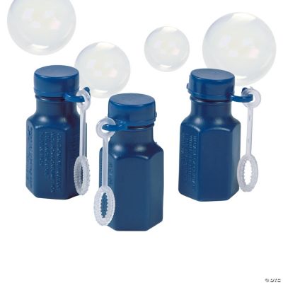 Navy Blue Hexagon Bubble Bottle - 48 Pieces