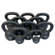Cast Powder Coated Kettle Bell Set Singles Set One Each 5-50
