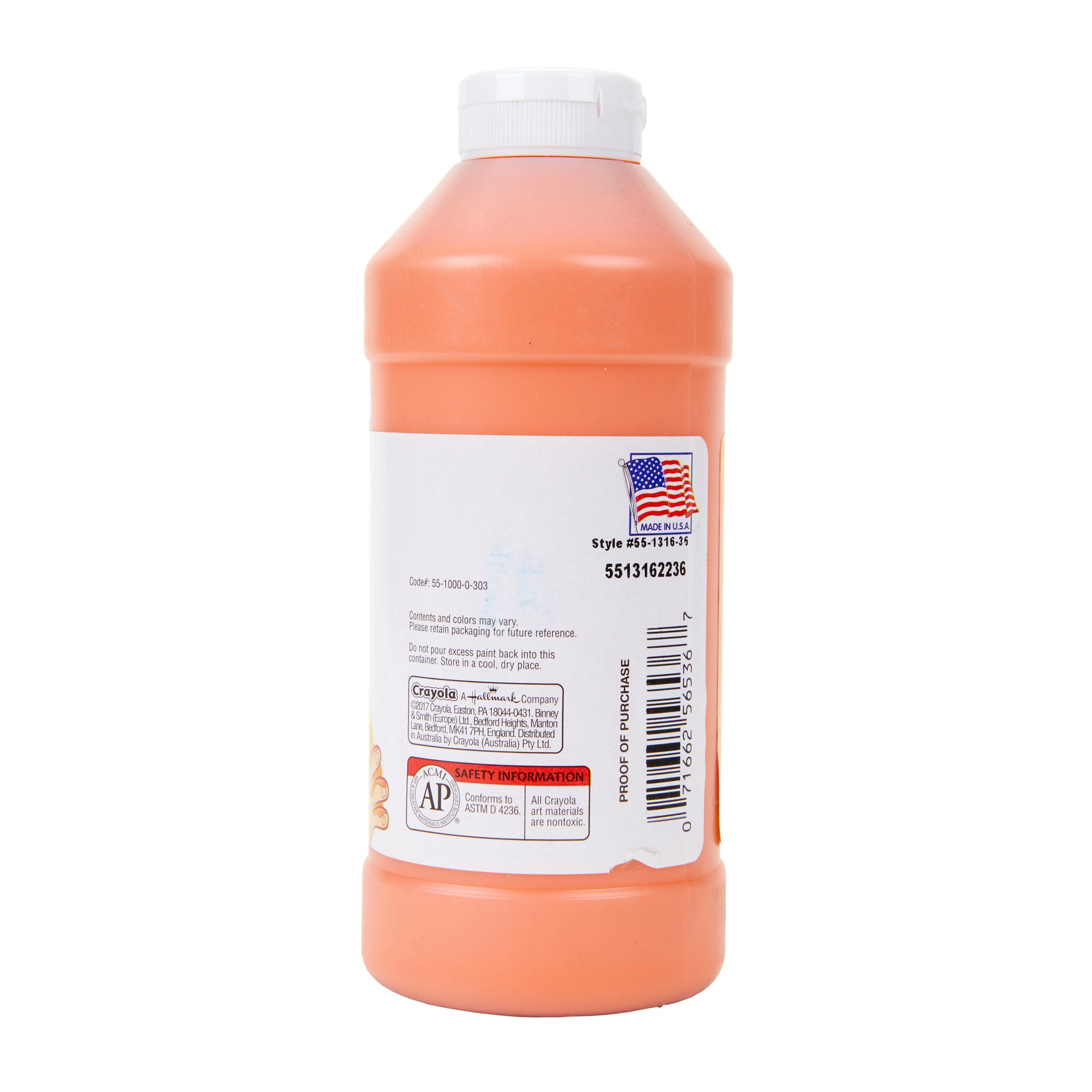 Washable Finger Paint, Orange, 16 oz