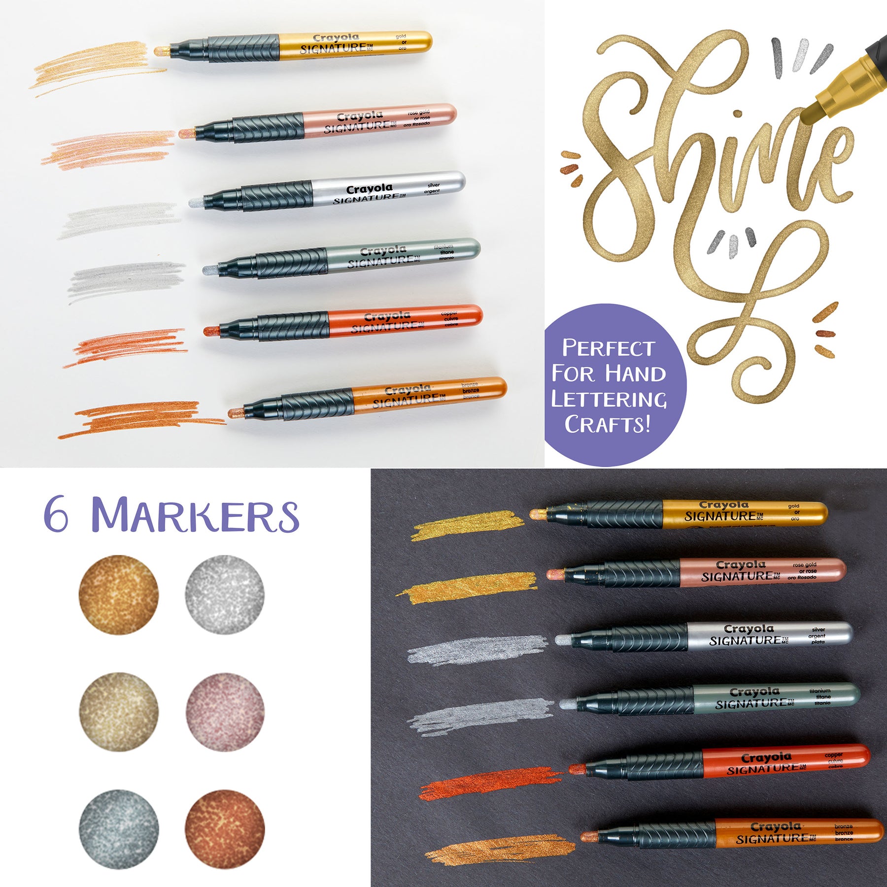 Signature™ Liquid Metal Craft Markers, Pack of 6