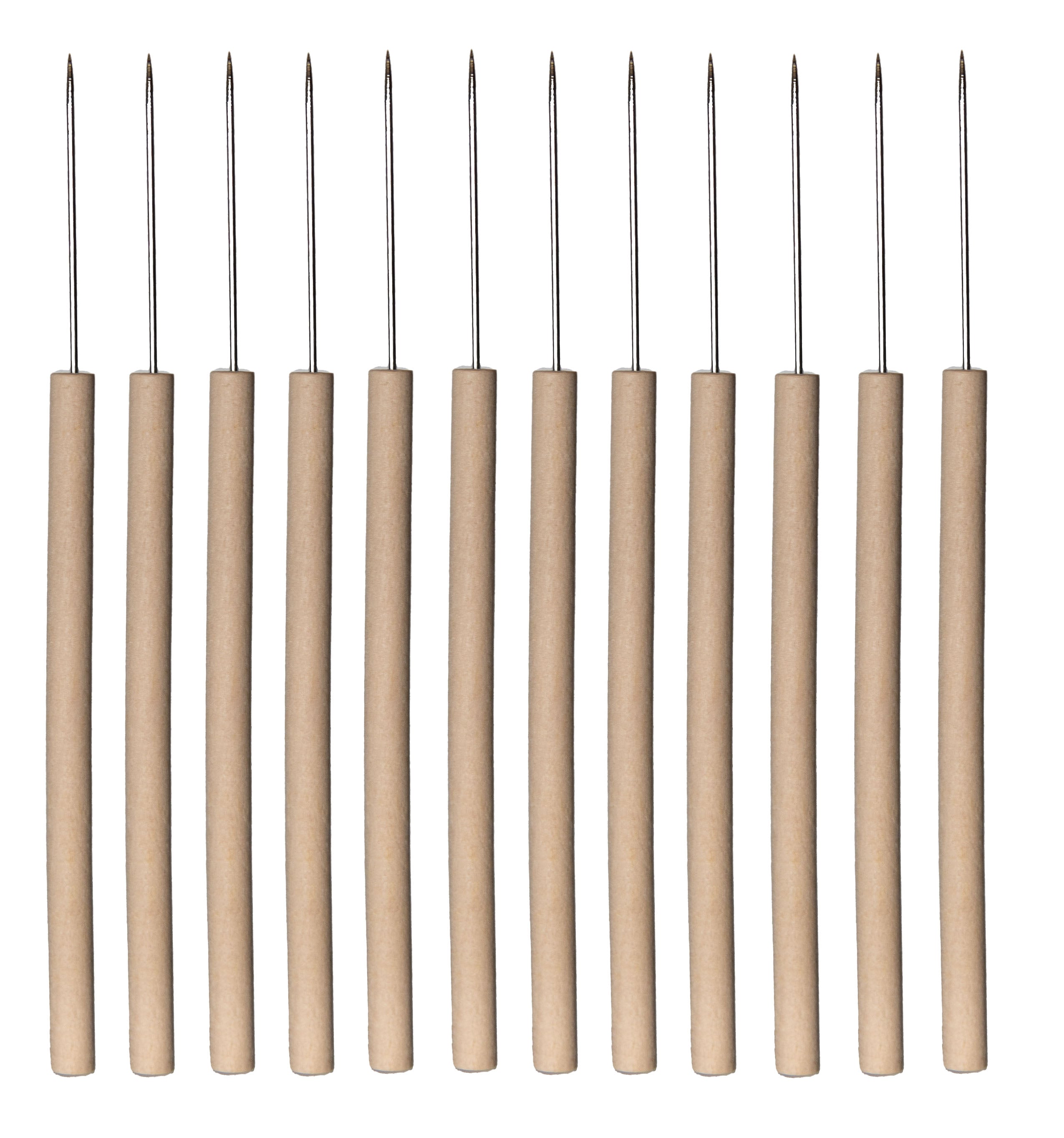 Teasing Needle, Wood Handle, Straight Tip. Pack 12.