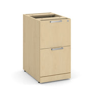 OfficeSource Laminate 2 Drawer Deluxe Full Pedestal - File/File - 22"D - Maple