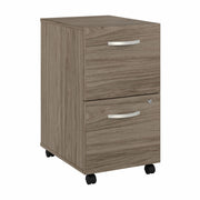 Bush Business Furniture Studio C 2 Drawer Mobile File Cabinet in Modern Hickory - 15.71" Width x 20.2" Depth x 27.79" Height