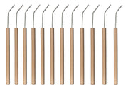 Teasing Needle, Wood Handle, Bent Tip. Pack 12.