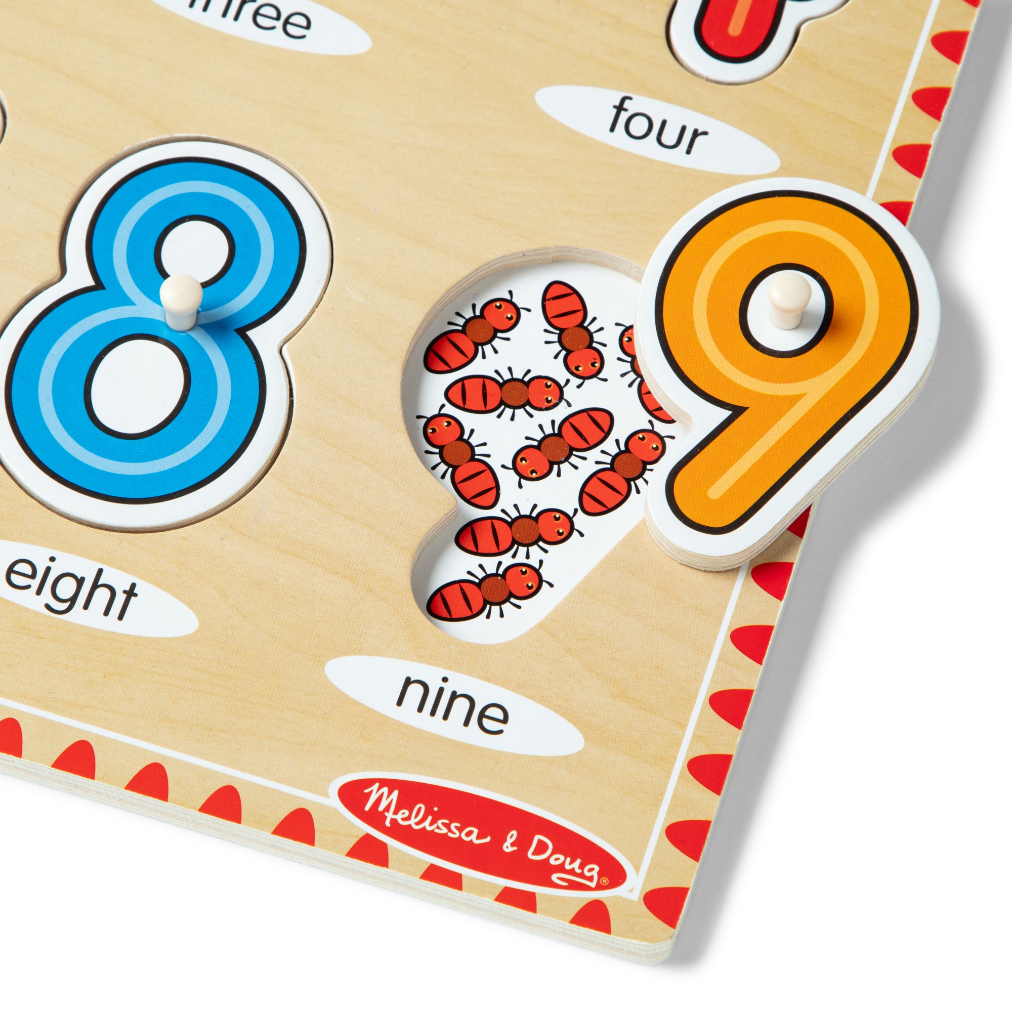 See-Inside Numbers Peg Puzzle, 10 Pieces