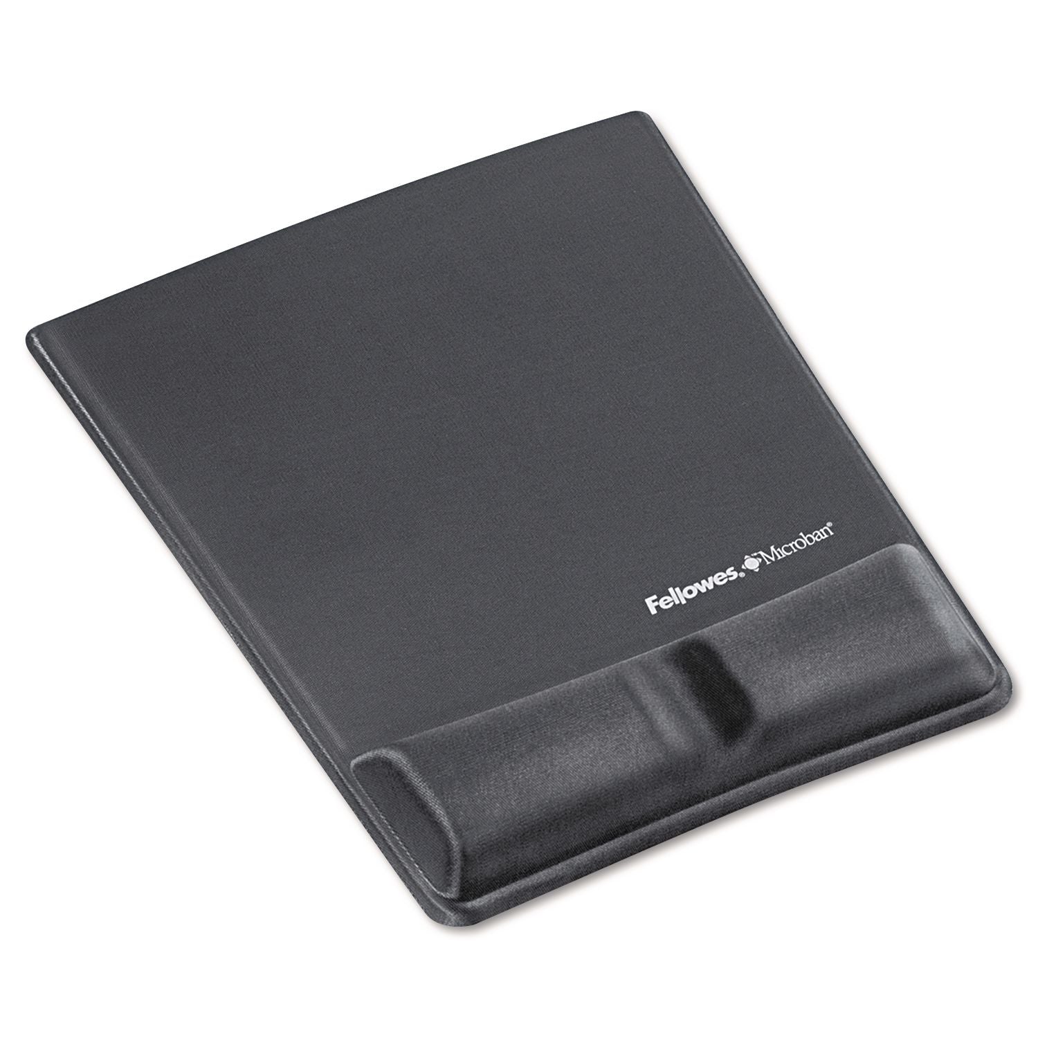 Fellowes Mouse Pad / Wrist Support with Microban&reg; Protection - 0.88" Height x 8.25" Width x 9.88" Depth - Graphite - Memory Foam - 1