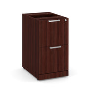 OfficeSource Laminate 2 Drawer Deluxe Full Pedestal - File/File - 22"D - Mahogany