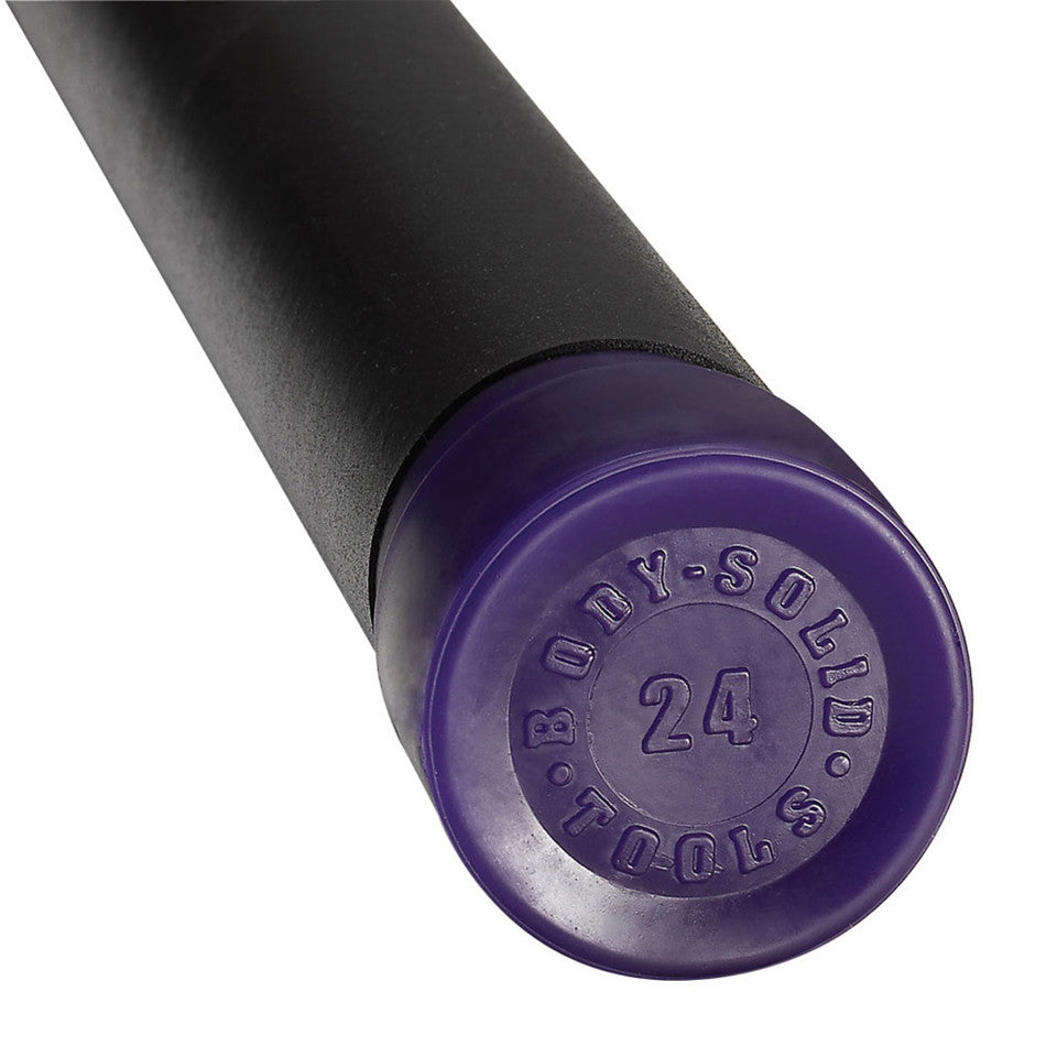 24Lb Dark Purple Padded Weighted Bar - Grip Diameter 1.50"