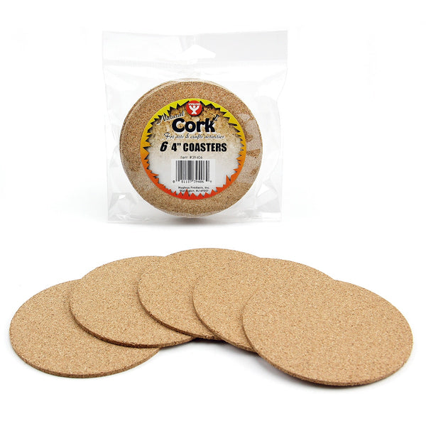 Cork Coasters - 24/ 6" round