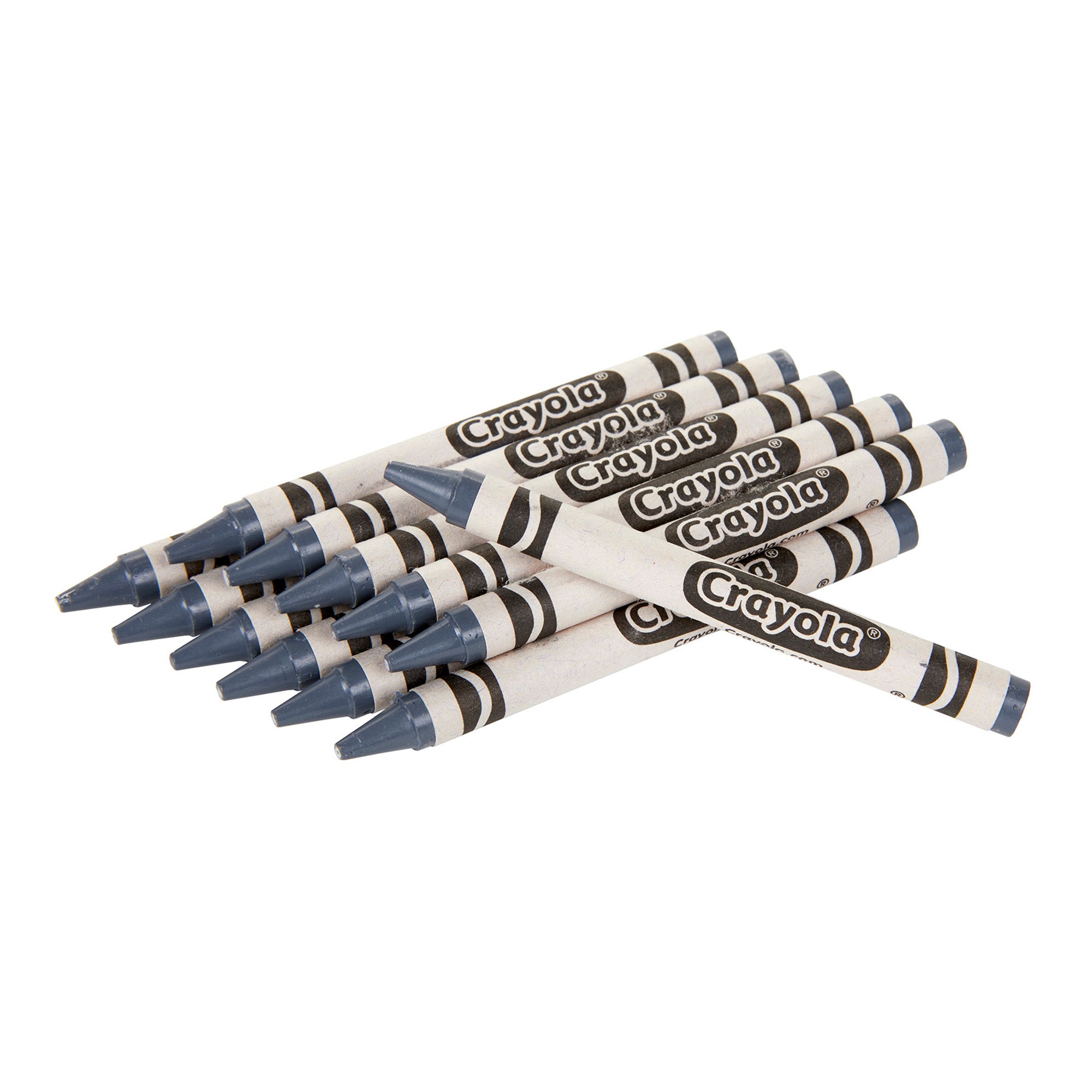 Bulk Crayons, Regular Size, Gray, 12 Count