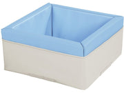 Mosaic Container - Light Blue/Ivory, 11.8"H