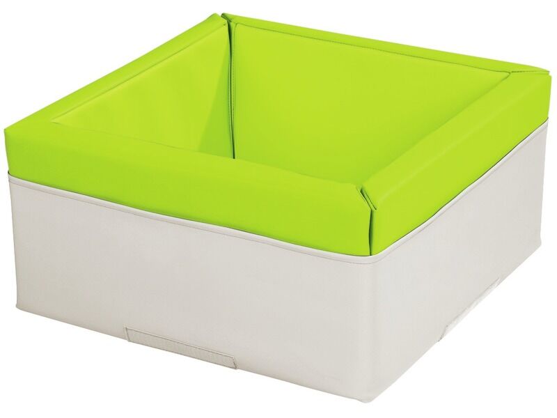 Mosaic Container - Light Green/Ivory, 11.8"H