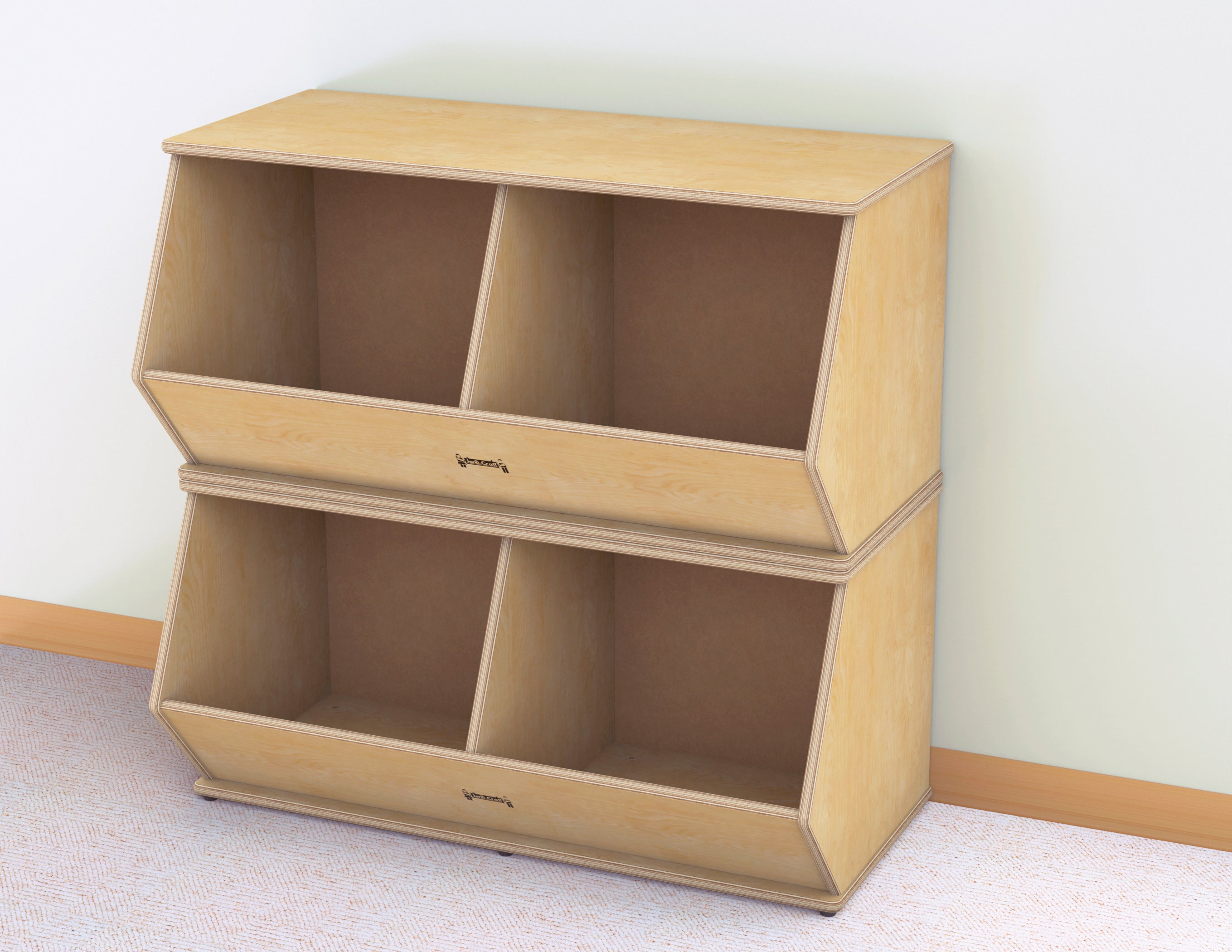 Jonti-Craft® Stacking Beveled Crate – Duplex