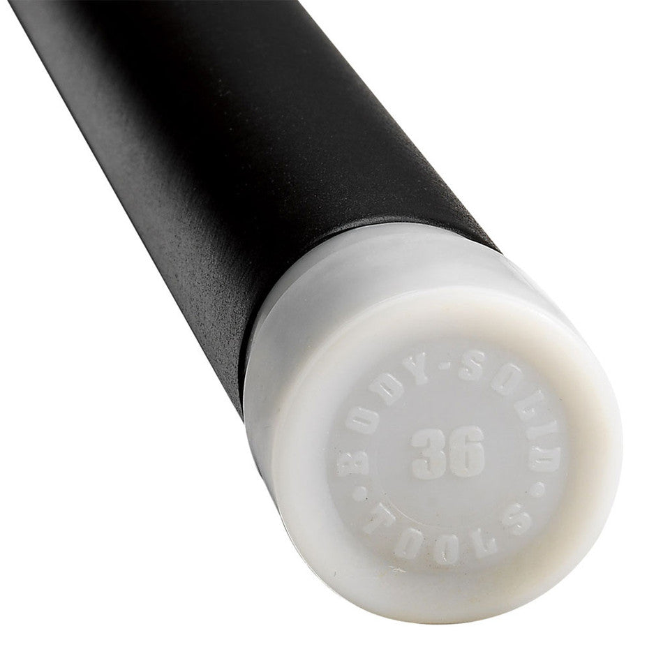 36Lb Light Gray Padded Weight Bar - Grip Diameter 1.55"
