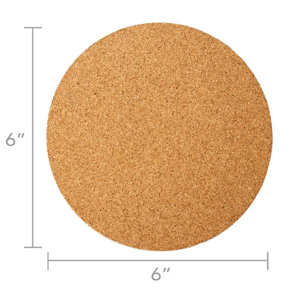 Cork Coasters - 6/ 6" round