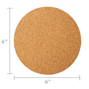 Cork Coasters - 24/ 6" round