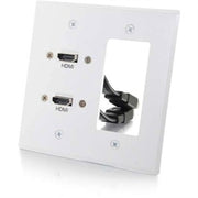 C2g 39708 Double Hdmi Plus Decora Wall Plate White