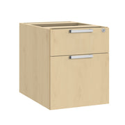 OfficeSource Laminate 2 Drawer Hanging Pedestal - Box/File - Maple