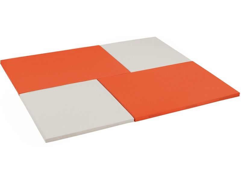 4 Rectangular Mosaic Mats Kit - Orange/Ivory
