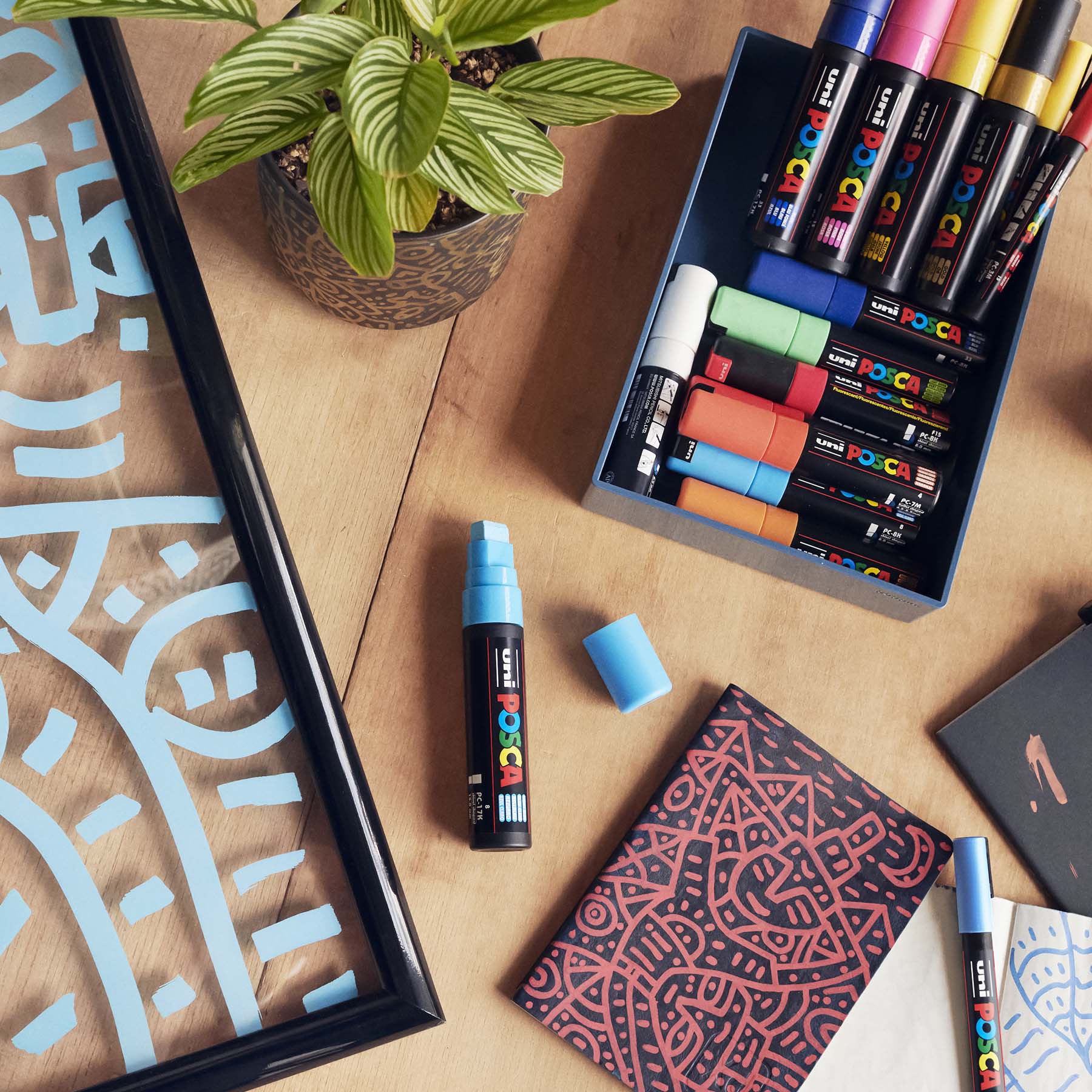 uni® POSCA PC-17K Water-Based Paint Markers, Extra Broad Tip (15mm), Gold