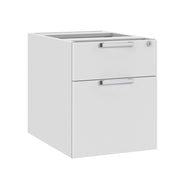 OfficeSource Laminate 2 Drawer Hanging Pedestal - Box/File - White