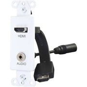 C2G 39872 HDMI & 3.5 Mm Audio Pass Through Decorative Wall Plate  White