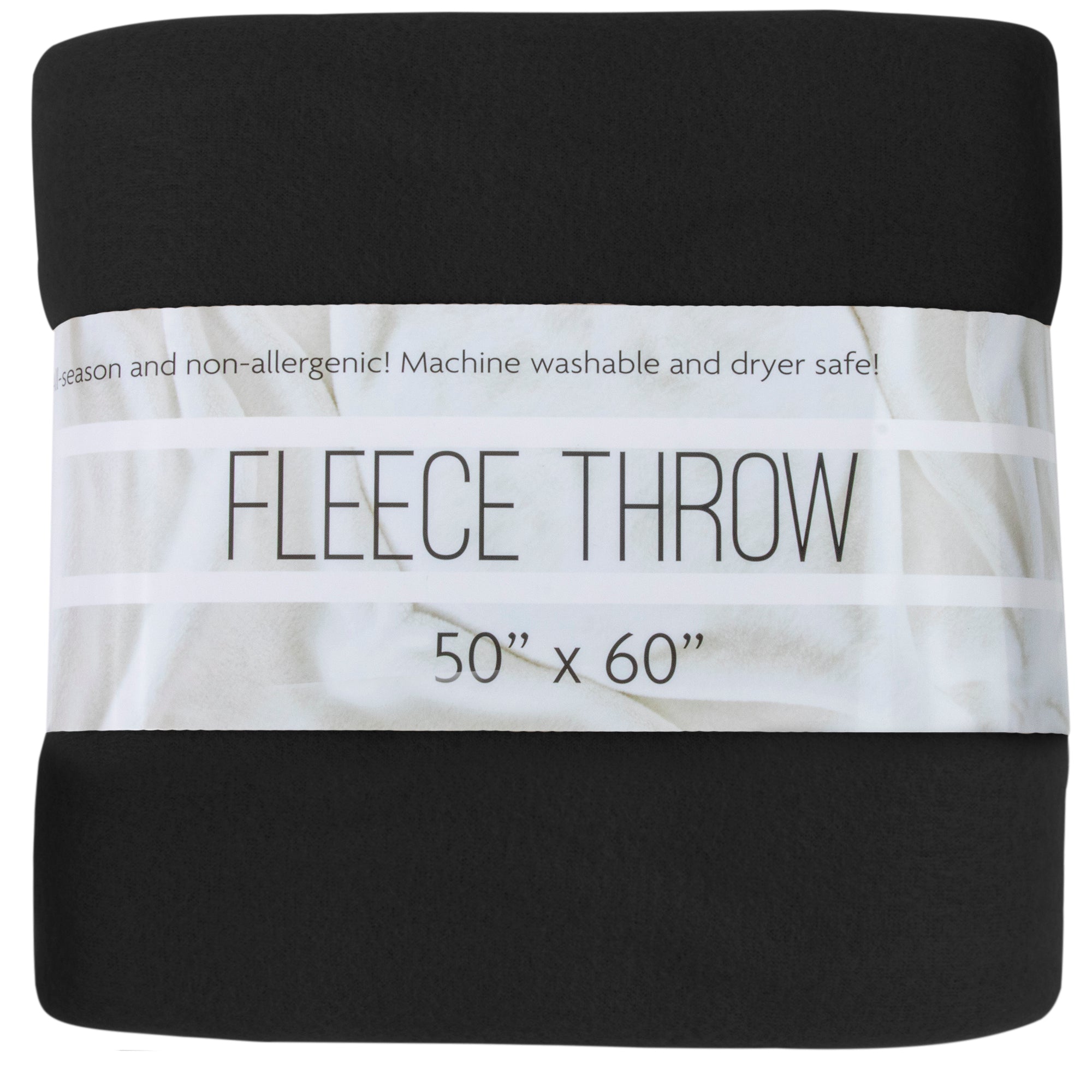 Fleece Blankets 50" x 60" - Black - 24 in the Pack