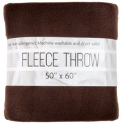 Fleece Blankets 50" x 60" - Brown - 24 in the Pack