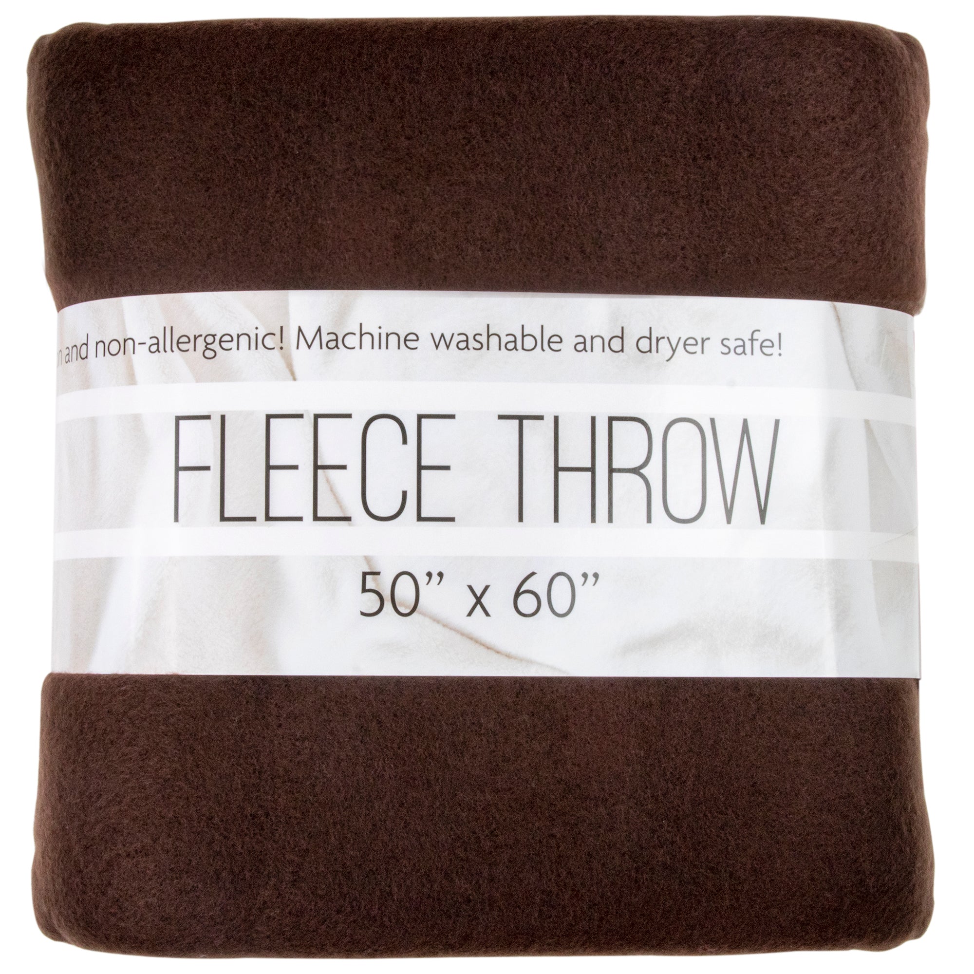 Fleece Blankets 50" x 60" - Brown - 24 in the Pack