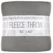 Fleece Blankets 50" x 60" - Grey - 24 in the Pack