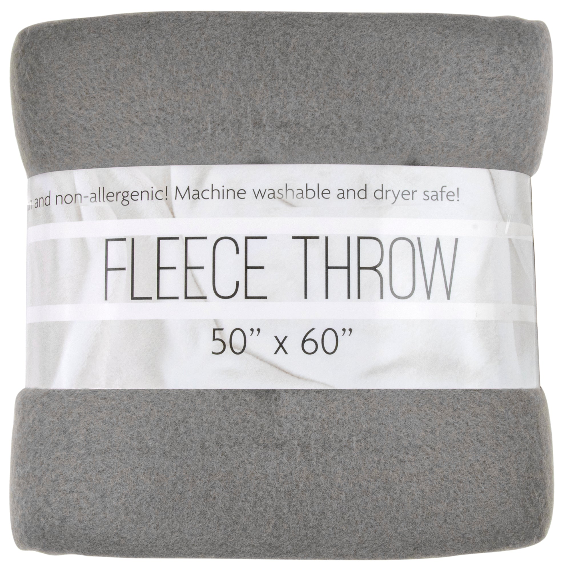 Fleece Blankets 50" x 60" - Grey - 24 in the Pack