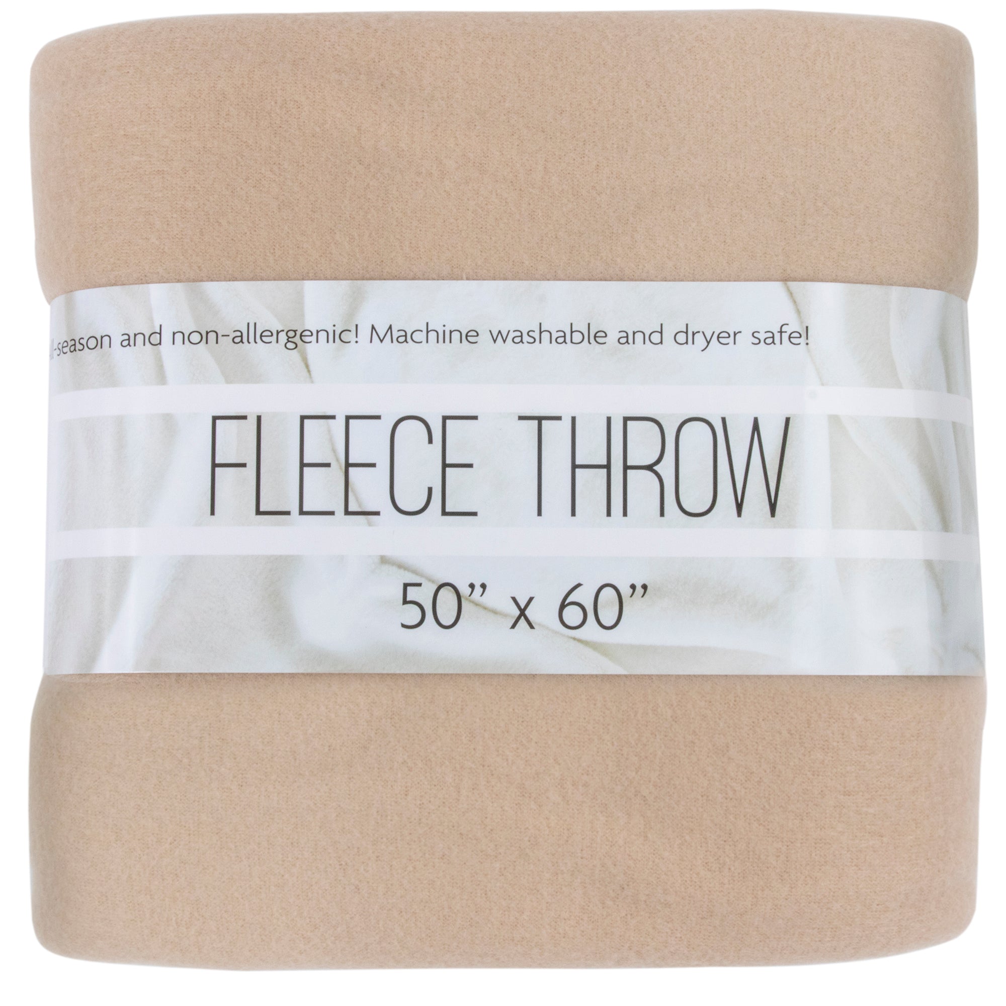 Fleece Blankets 50" x 60" - Khaki - 24 in the Pack